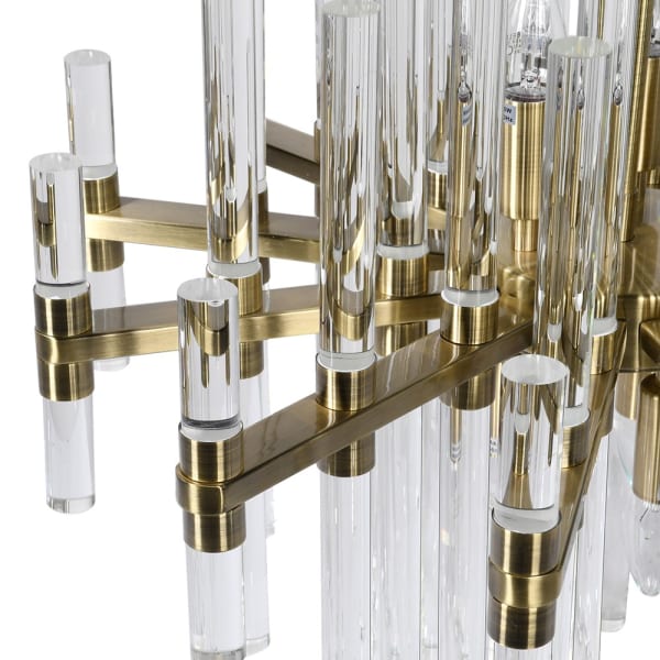 Ross 6Lt Glass Chandelier - Medium/Large