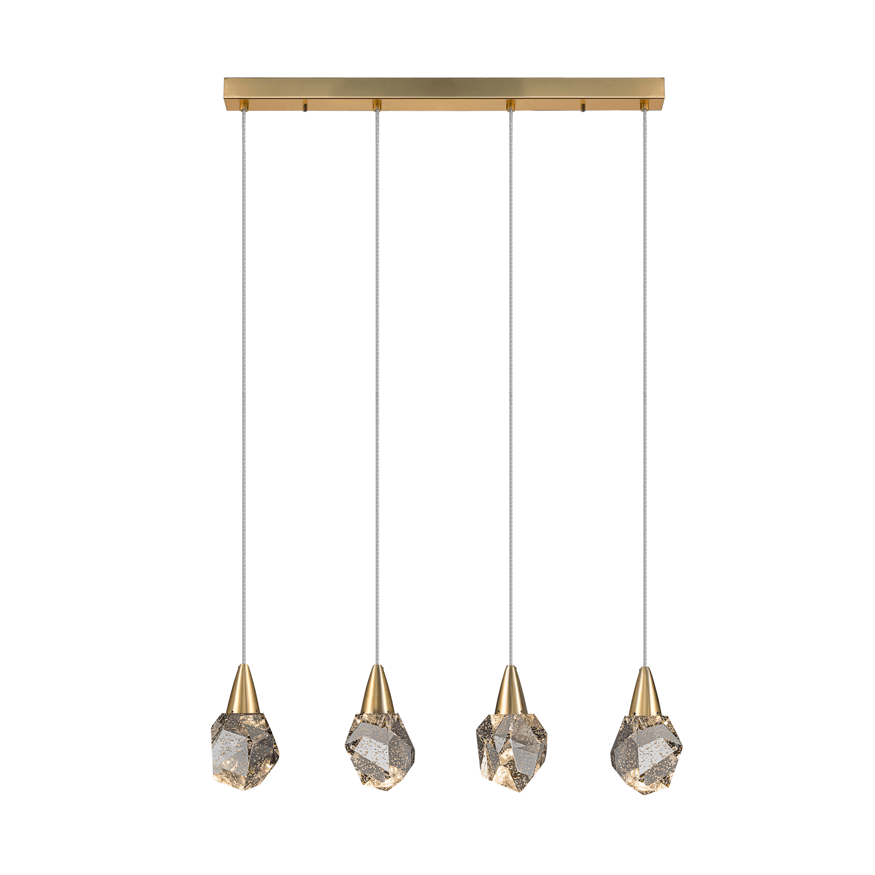 Aquaria· Lamp 4 L, Chrome, Matt Gold - Cusack Lighting
