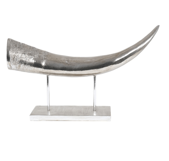 Silver Ox Horn On Base