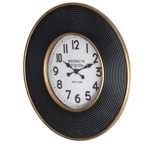 Nolan Wall Clock Black-Finish