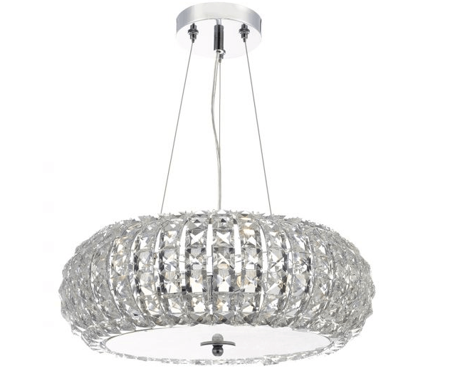 Piazza 3 Light Pendant Polished Chrome Crystal