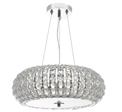 Piazza 3 Light Pendant Polished Chrome Crystal