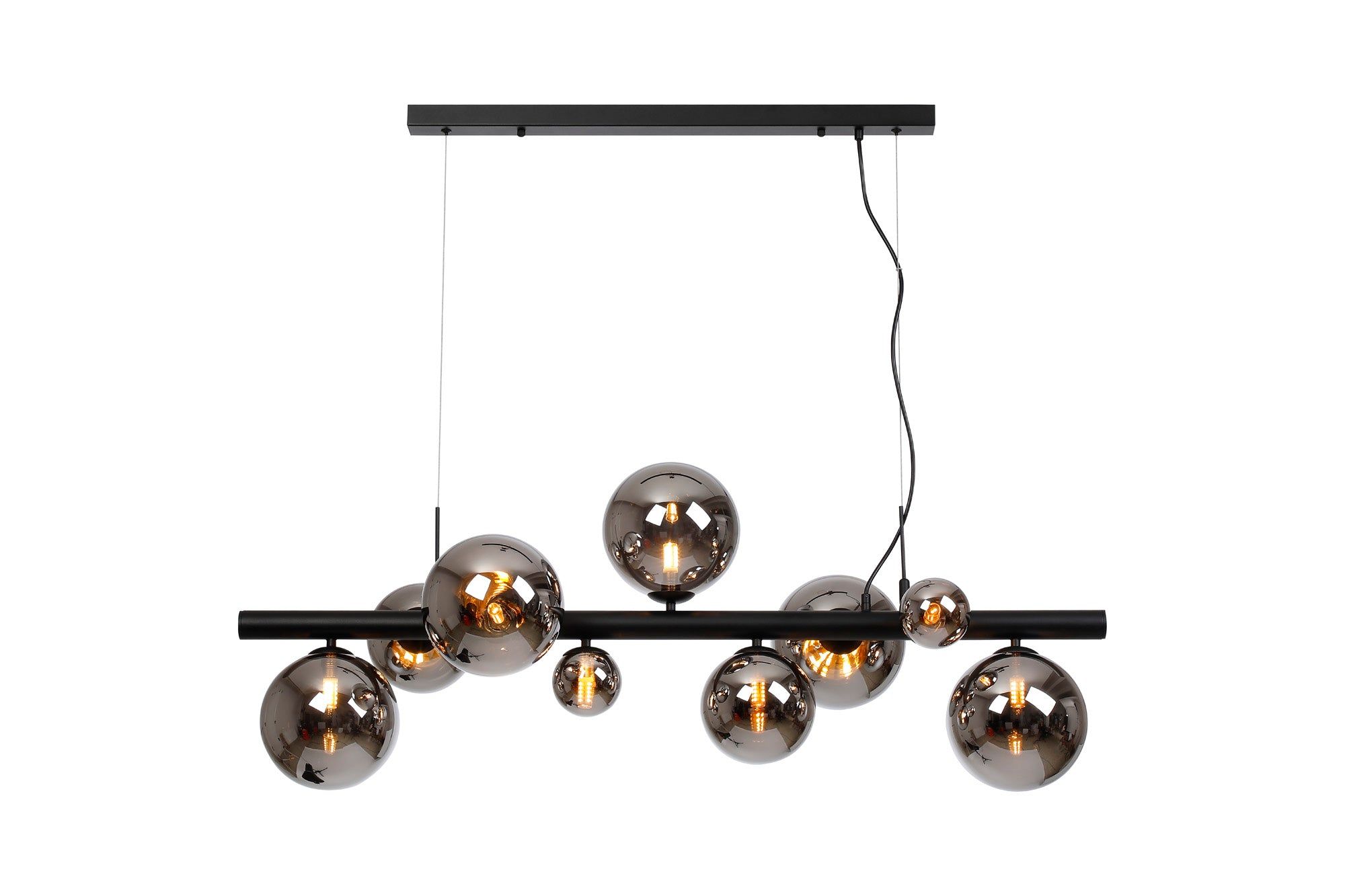 Seville 9 Lt Linear Pendant, Gold/Black/Nickel - Various Shade Finishes - Cusack Lighting