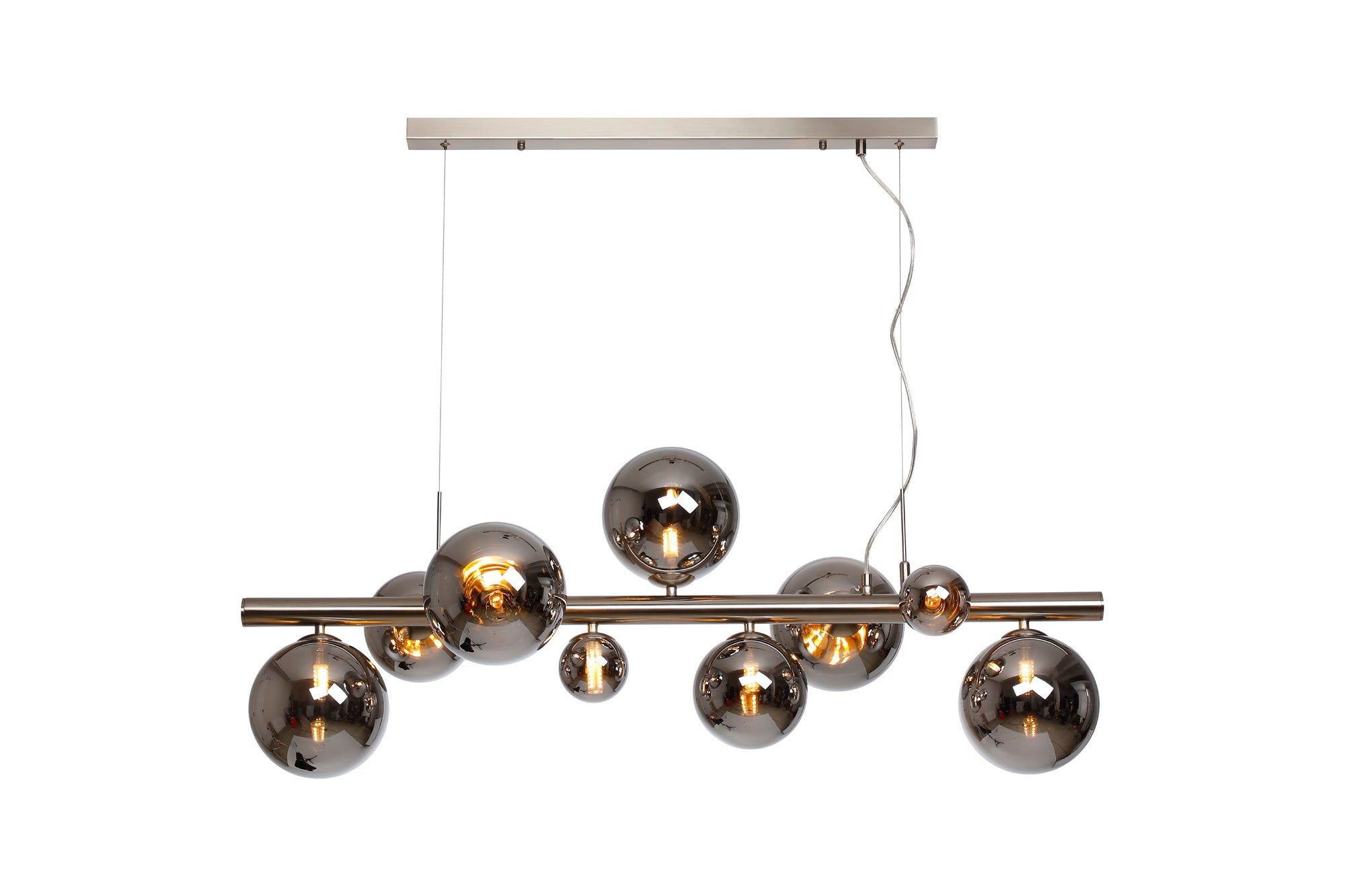 Seville 9 Lt Linear Pendant, Gold/Black/Nickel - Various Shade Finishes - Cusack Lighting