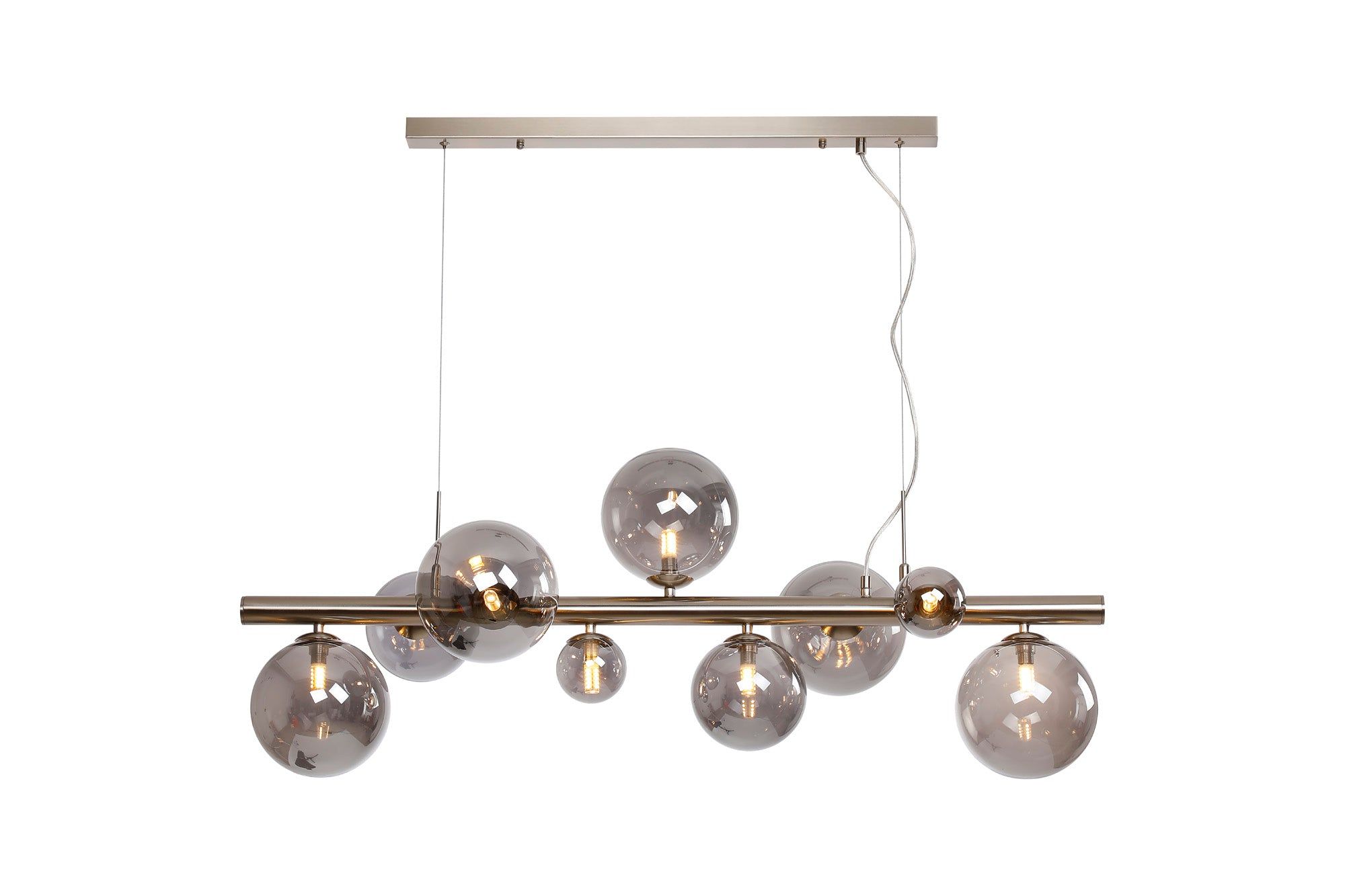 Seville 9 Lt Linear Pendant, Gold/Black/Nickel - Various Shade Finishes - Cusack Lighting