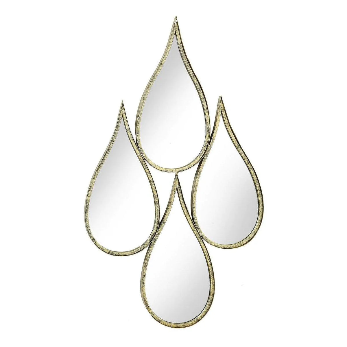 Ali Teardrop Style Mirror - Gold Finish