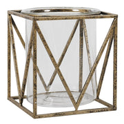 Solomon Small Candle Holder - Antique Gold Finish