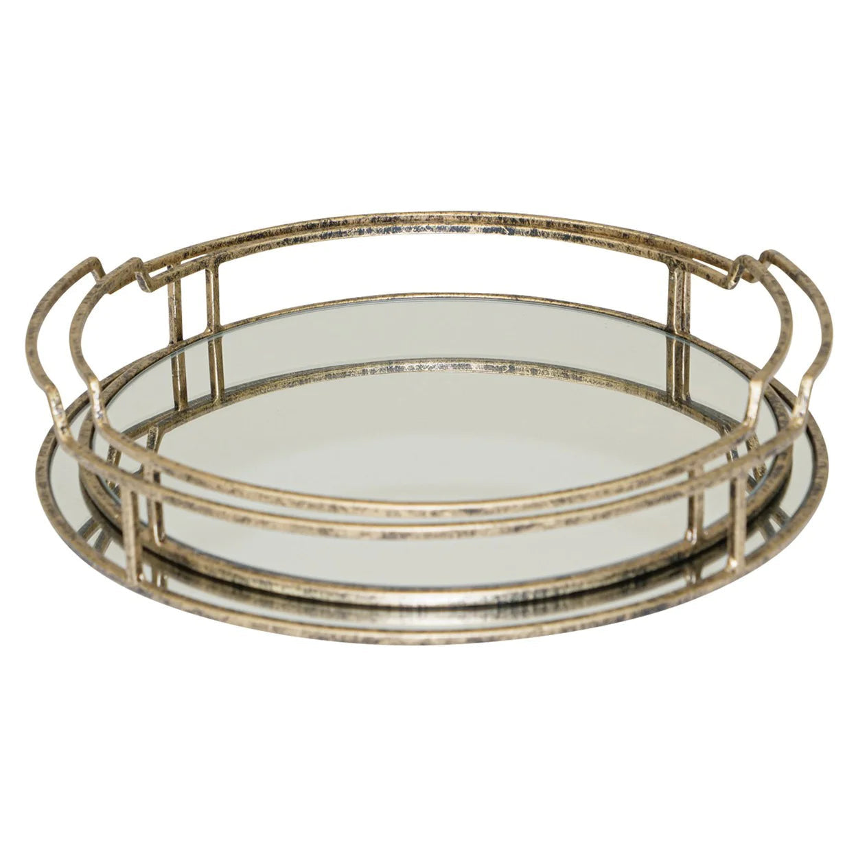 Drina Trays (Set of 2) - Mirrored Finish