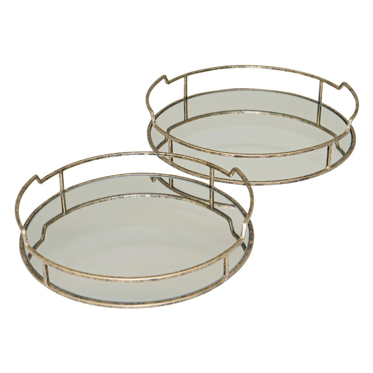 Drina Trays (Set of 2) - Mirrored Finish