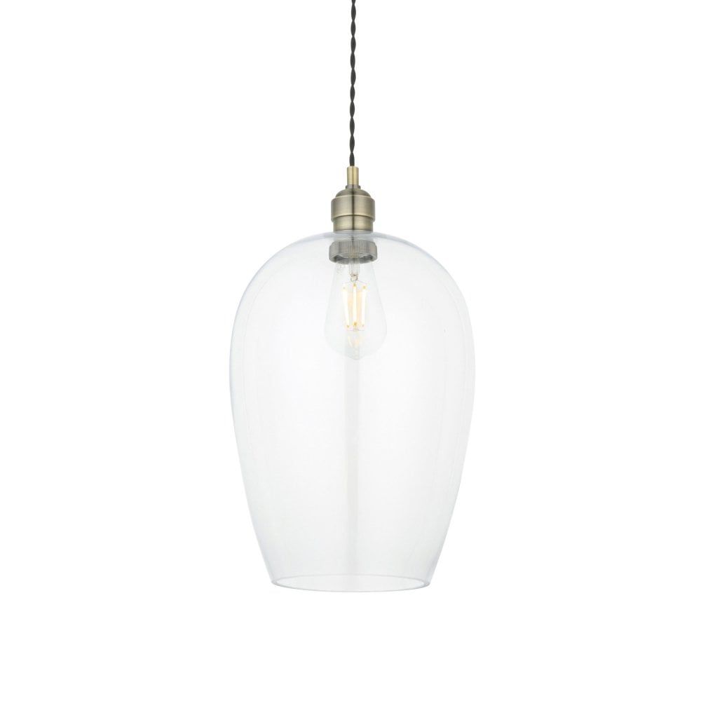 Vigo Pendant - Bright Nickel/Antique Brass, Various Sizes - Cusack Lighting