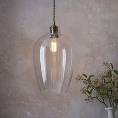 Vigo Pendant - Bright Nickel/Antique Brass, Various Sizes - Cusack Lighting