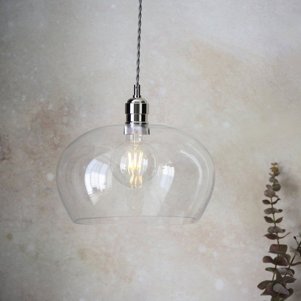 Vigo Pendant - Bright Nickel/Antique Brass, Various Sizes - Cusack Lighting