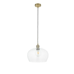 Vigo Pendant - Bright Nickel/Antique Brass, Various Sizes - Cusack Lighting