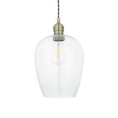 Vigo Pendant - Bright Nickel/Antique Brass, Various Sizes - Cusack Lighting
