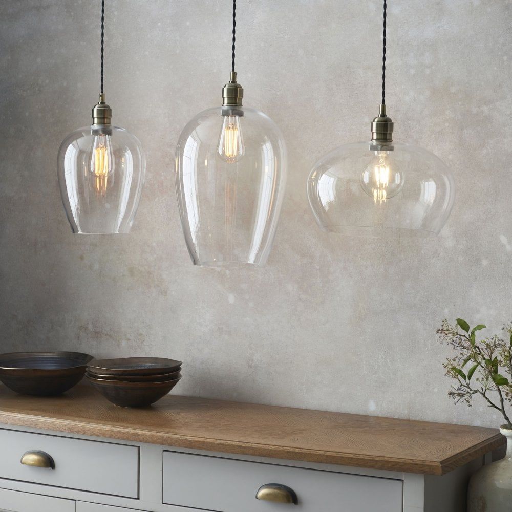 Vigo Pendant - Bright Nickel/Antique Brass, Various Sizes - Cusack Lighting