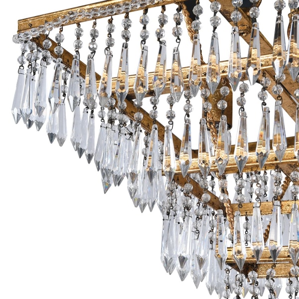 Oakley 5Lt Oblong 4 Tier Droplet Chandelier