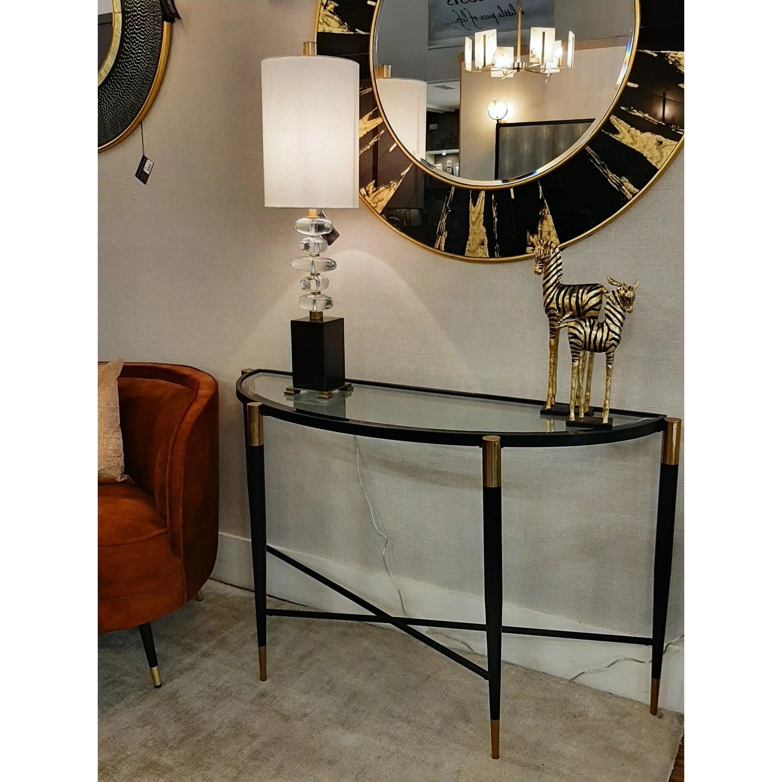 Harlinne Console Table - Smooth Black Finish