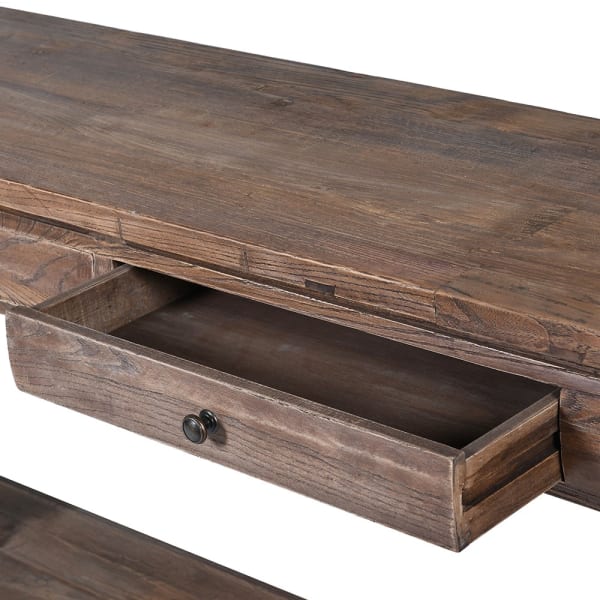 Samuel Antique Two Drawer Console Table