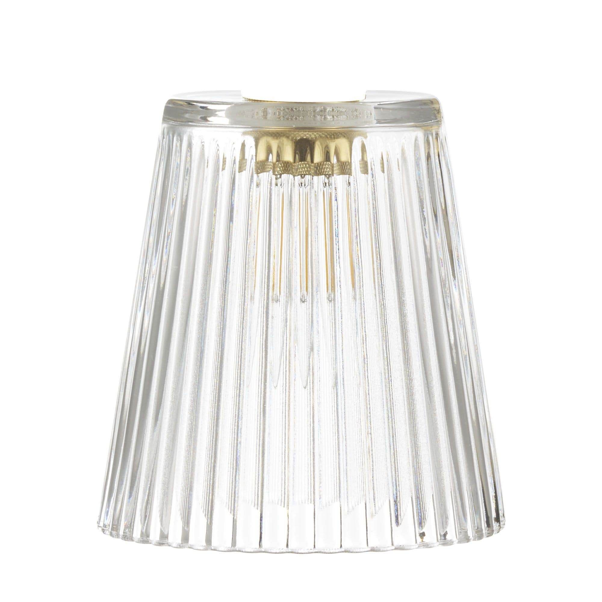 Accessory Clear Ribbed Glass Shade Only - Cusack Lighting