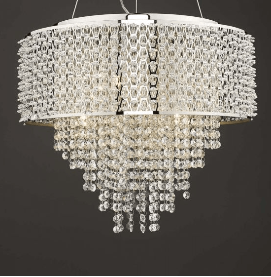 Acelynn 6 Light Pendant Polished Chrome & Crystal