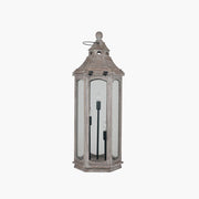 Adaline Grey Antique Wood Lantern Table Lamp