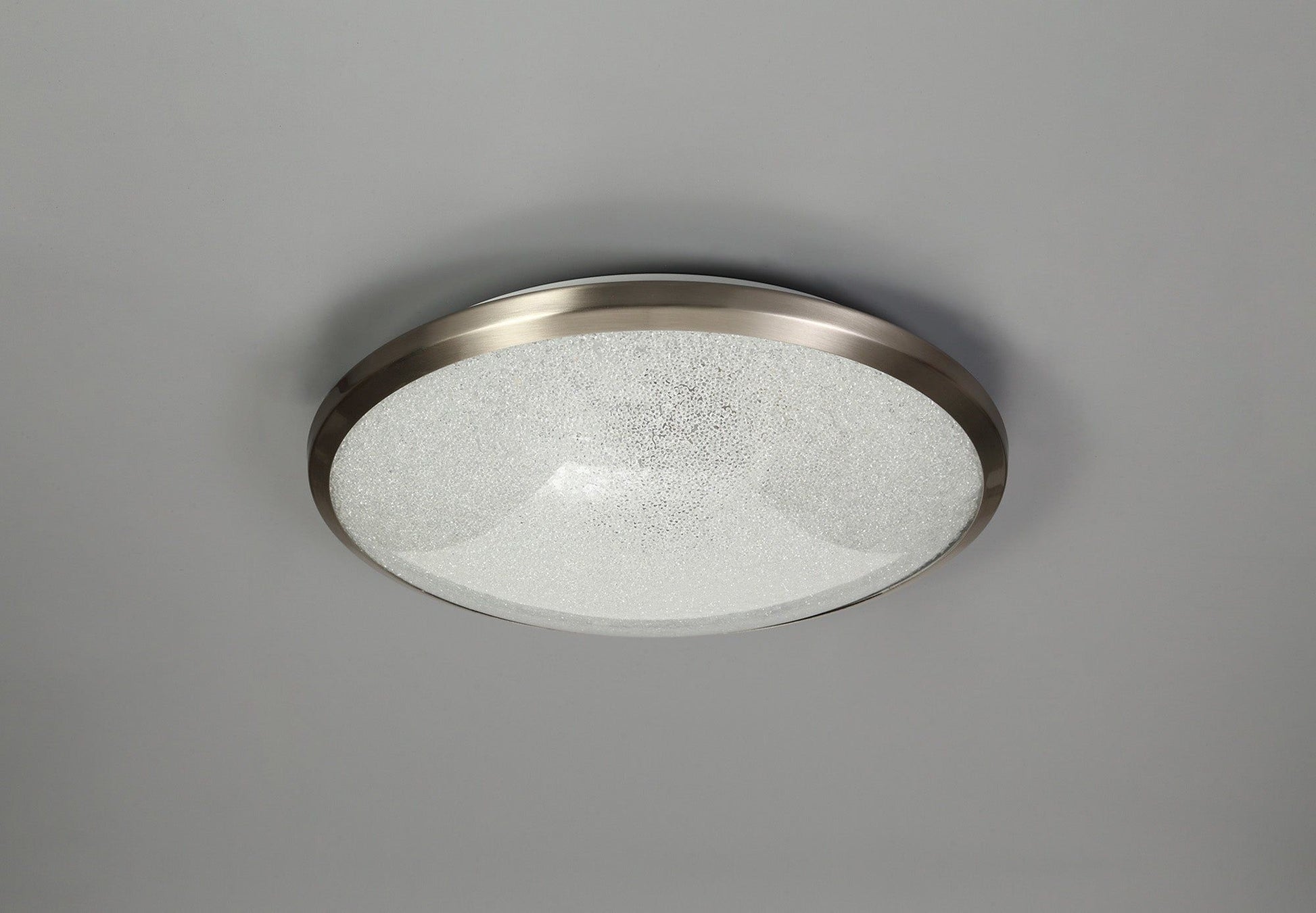 Agile Ceiling, 30cm 1 x 12W LED, 3000K, 750lm, IP44, Satin Nickel/Crystaline, 3yrs Warranty