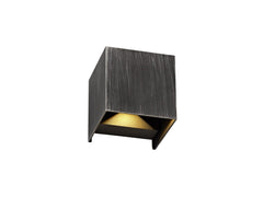 Airety Up & Downward Lighting Indoor/Outdoor Wall Lamp, 2 x 3W LED, 3000K, 400lm, IP54, Black & Silver, 3yrs Warranty