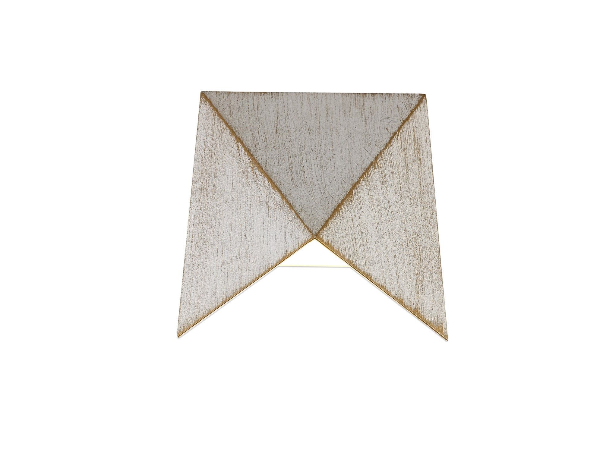 Airy Outdoor Wall Lamp, 1 x 7W LED, 3000K, 610lm, IP54, White & Gold, 3yrs Warranty
