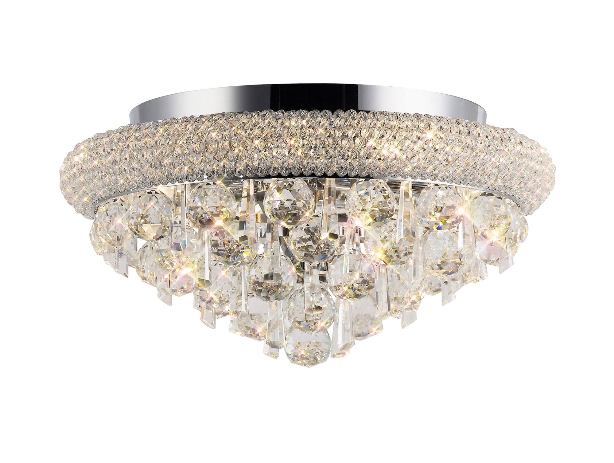 Alexandra Ceiling 6/7/9/16/18 Light E14 Gold/Polished Chrome - Cusack Lighting