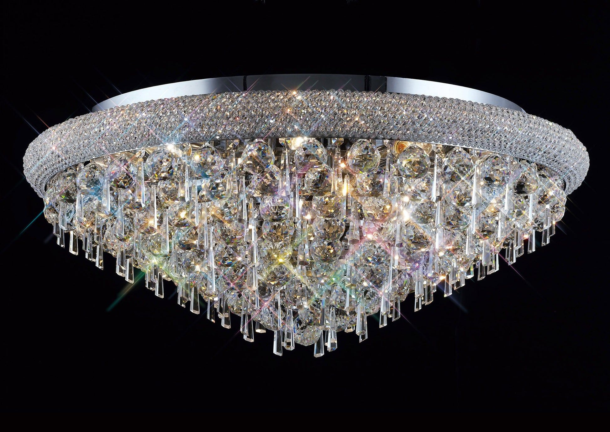 Alexandra Ceiling 6/7/9/16/18 Light E14 Gold/Polished Chrome - Cusack Lighting
