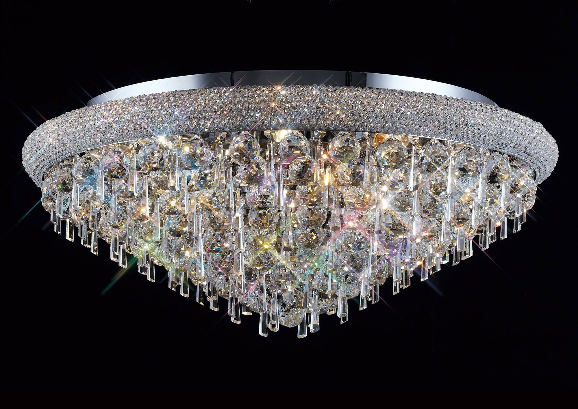 Alexandra Ceiling 6/7/9/16/18 Light E14 Gold/Polished Chrome - Cusack Lighting