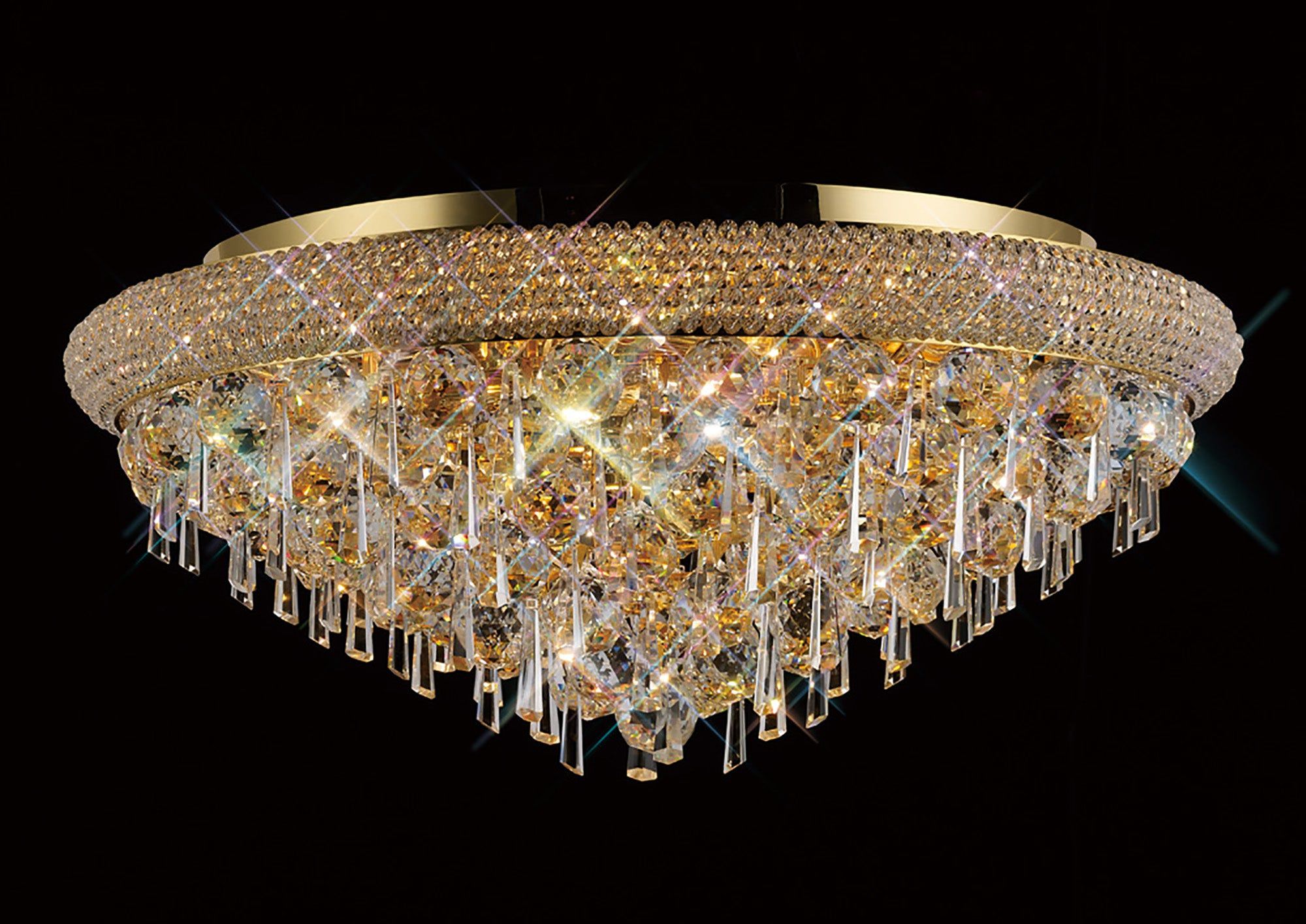 Alexandra Ceiling 6/7/9/16/18 Light E14 Gold/Polished Chrome - Cusack Lighting
