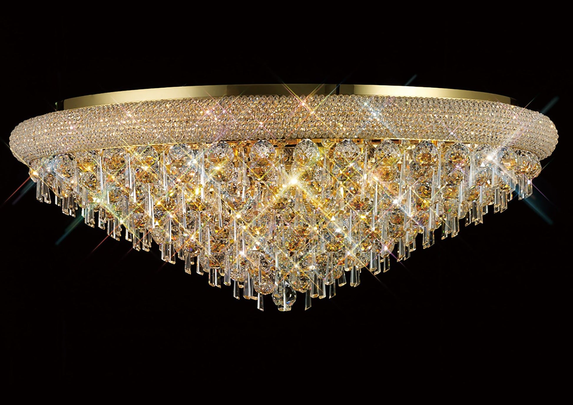 Alexandra Ceiling 6/7/9/16/18 Light E14 Gold/Polished Chrome - Cusack Lighting