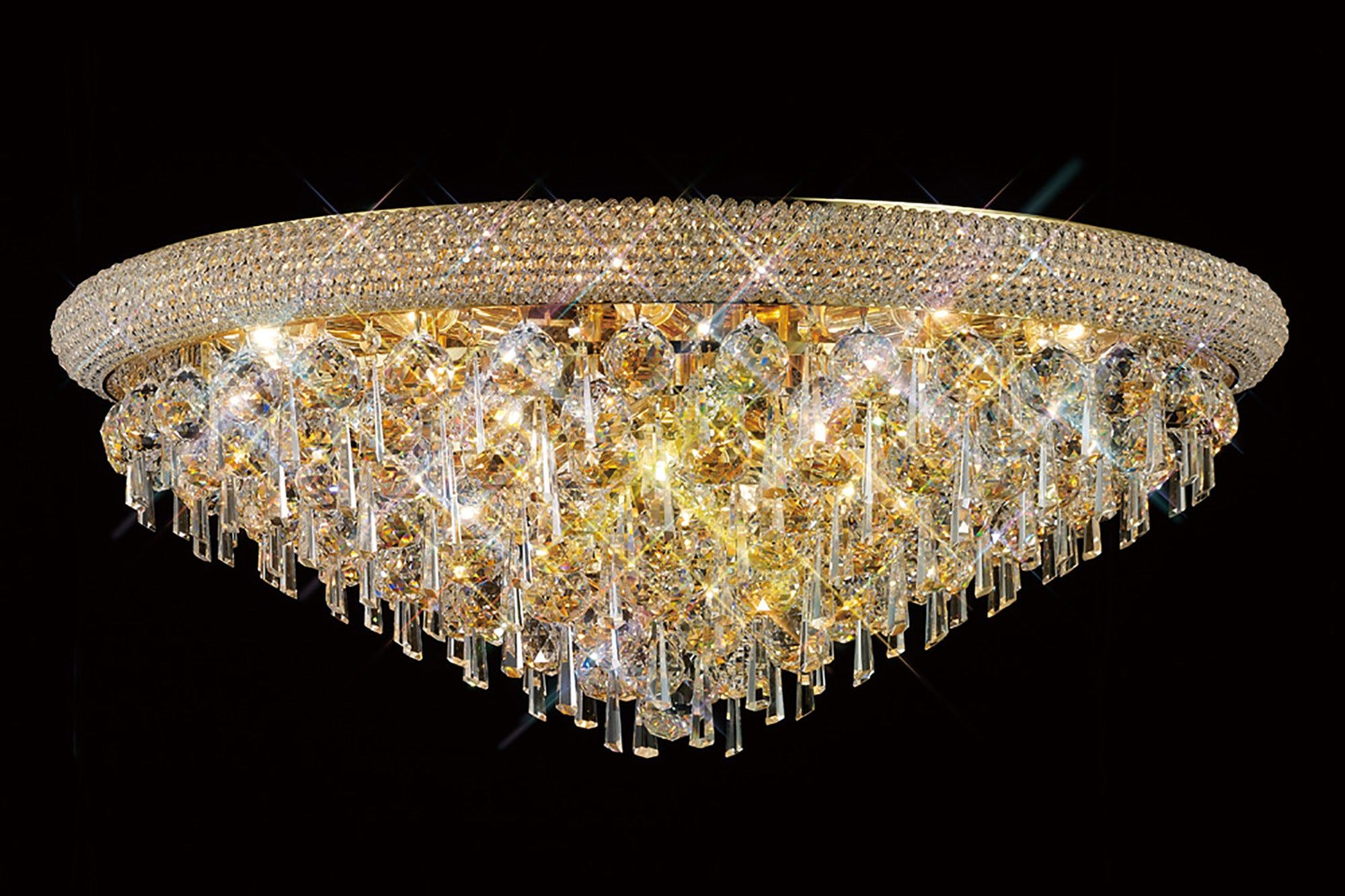 Alexandra Ceiling 6/7/9/16/18 Light E14 Gold/Polished Chrome - Cusack Lighting