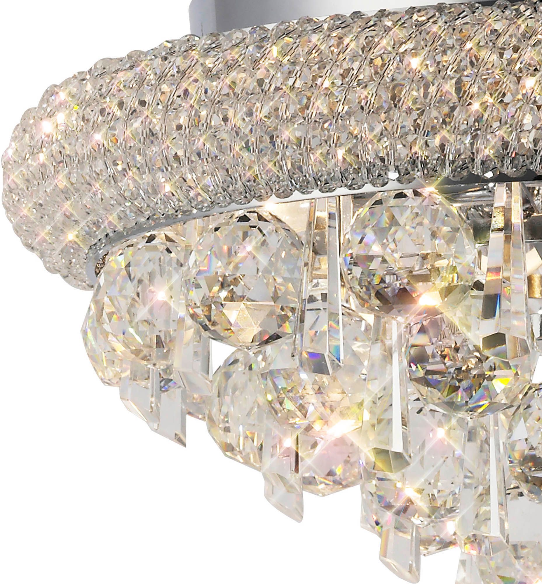 Alexandra Ceiling 6/7/9/16/18 Light E14 Gold/Polished Chrome - Cusack Lighting