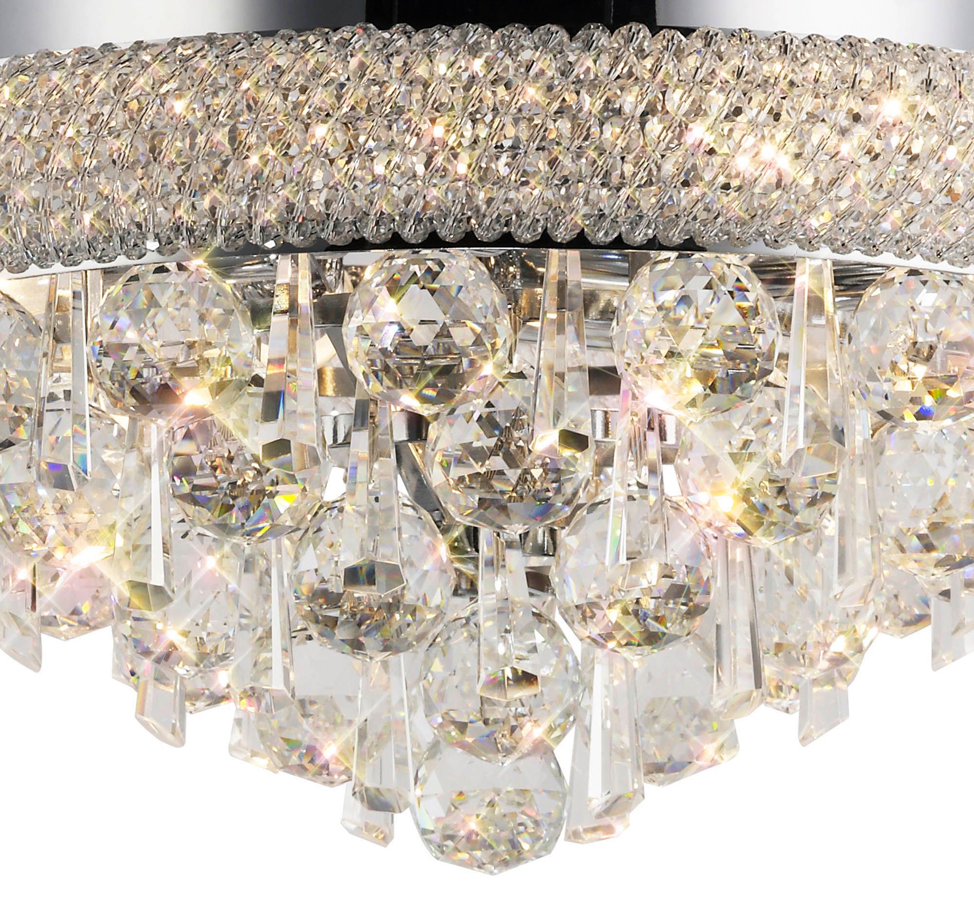 Alexandra Ceiling 6/7/9/16/18 Light E14 Gold/Polished Chrome - Cusack Lighting