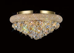 Alexandra Ceiling 6/7/9/16/18 Light E14 Gold/Polished Chrome - Cusack Lighting