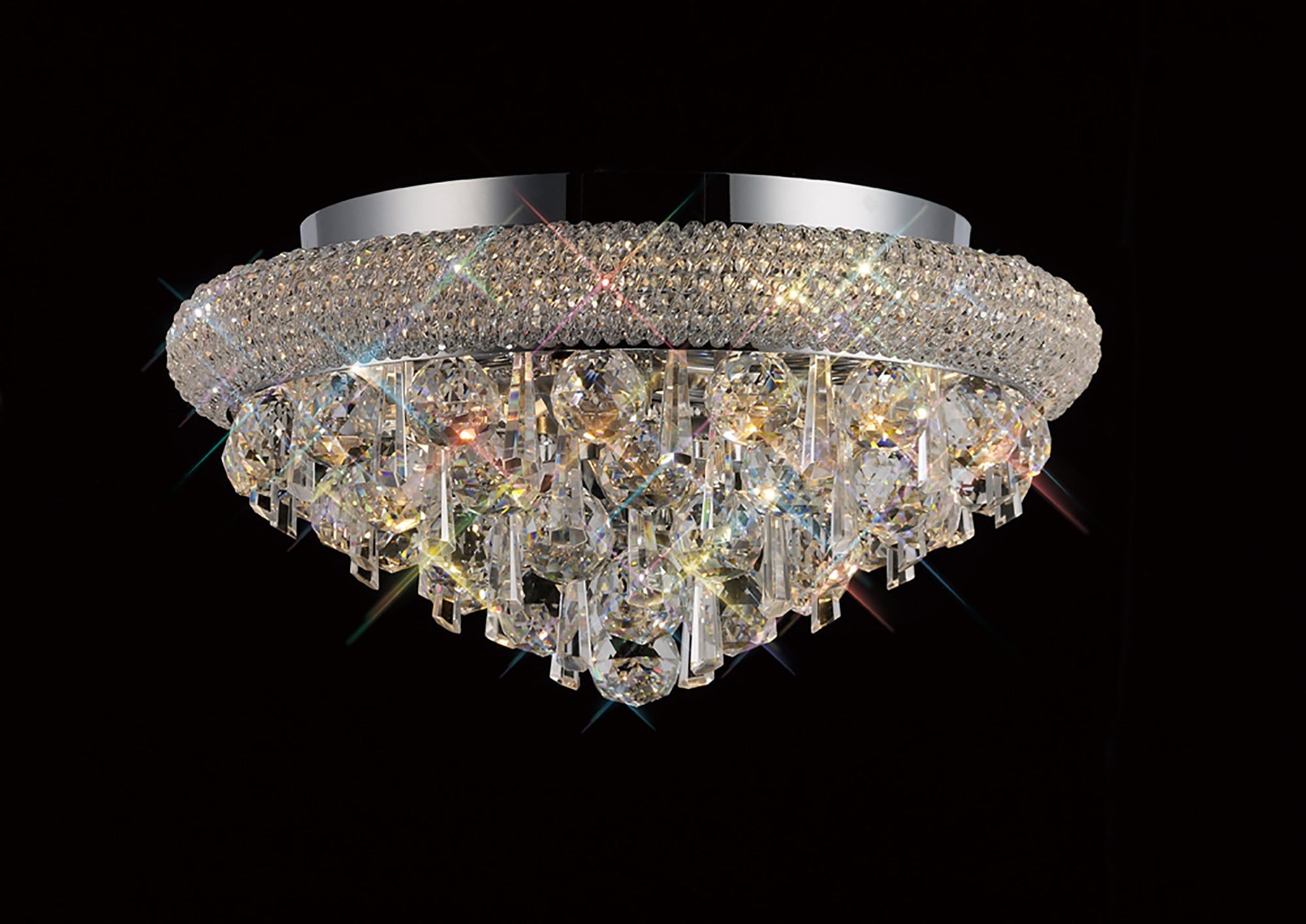 Alexandra Ceiling 6/7/9/16/18 Light E14 Gold/Polished Chrome - Cusack Lighting