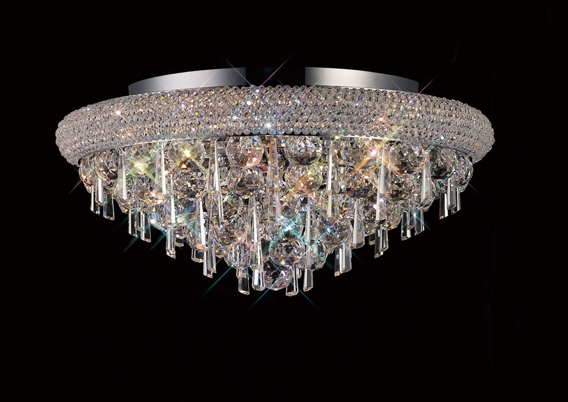 Alexandra Ceiling 6/7/9/16/18 Light E14 Gold/Polished Chrome - Cusack Lighting