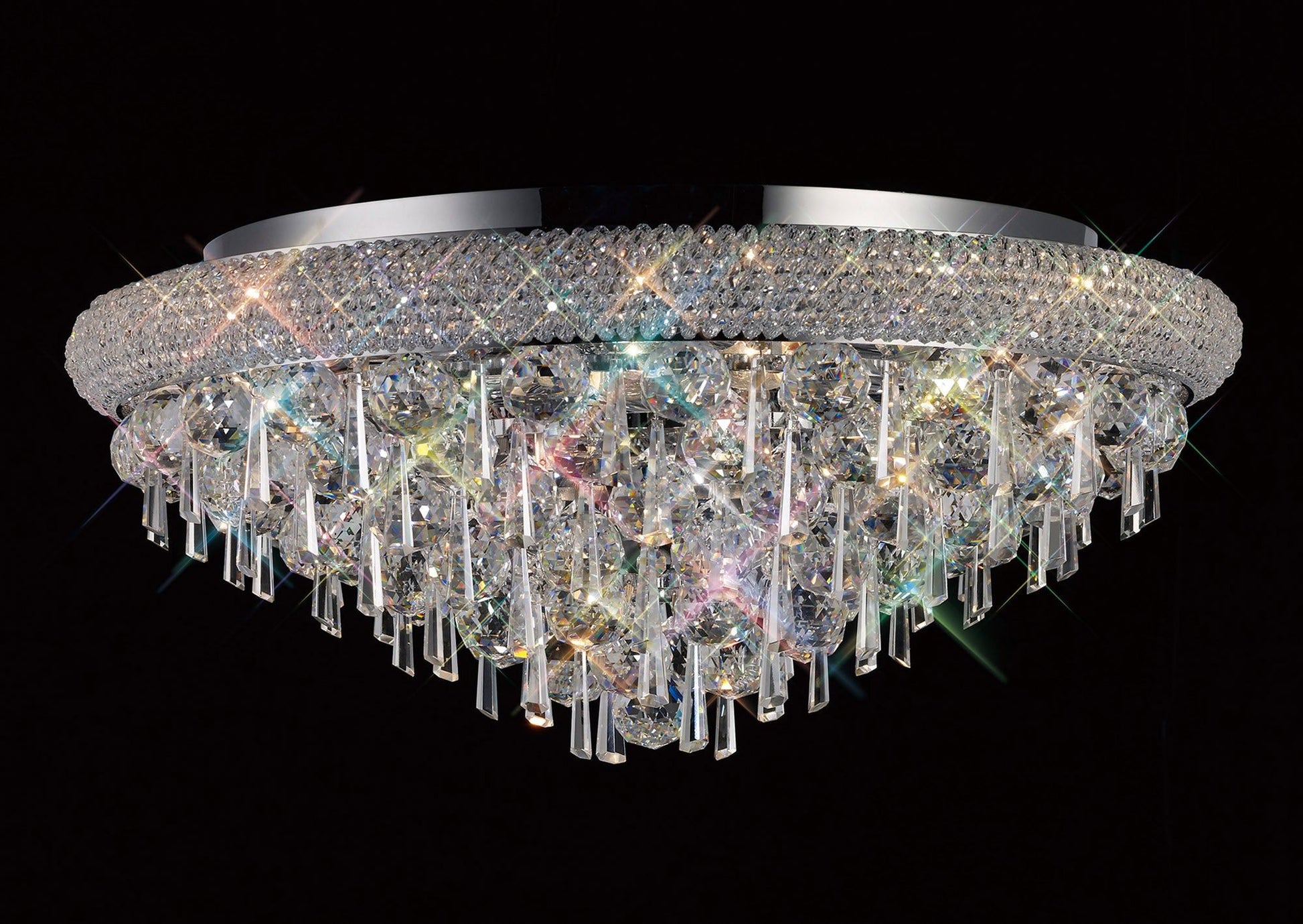 Alexandra Ceiling 6/7/9/16/18 Light E14 Gold/Polished Chrome - Cusack Lighting