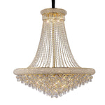 Alexandra Pendant 20 Light E14 Gold/Crystal - Cusack Lighting