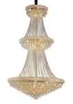 Alexandra Pendant 3 Tier 37 Light E14 Gold/Polished Chrome - Cusack Lighting