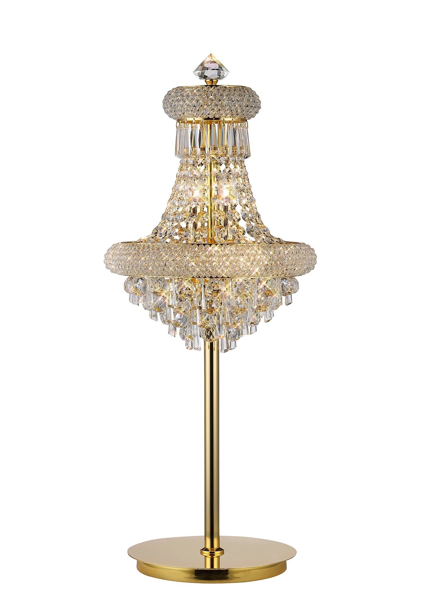 Alexandra Table Lamp 5 Light E14 Gold/Polished Chrome - Cusack Lighting
