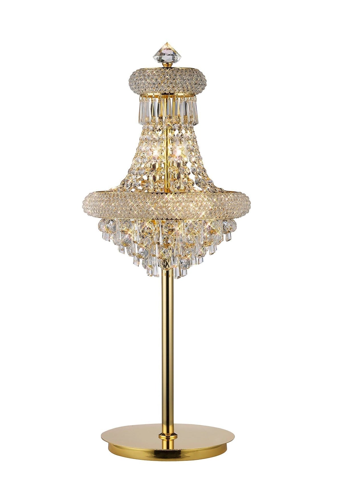 Alexandra Table Lamp 5 Light E14 Gold/Polished Chrome - Cusack Lighting