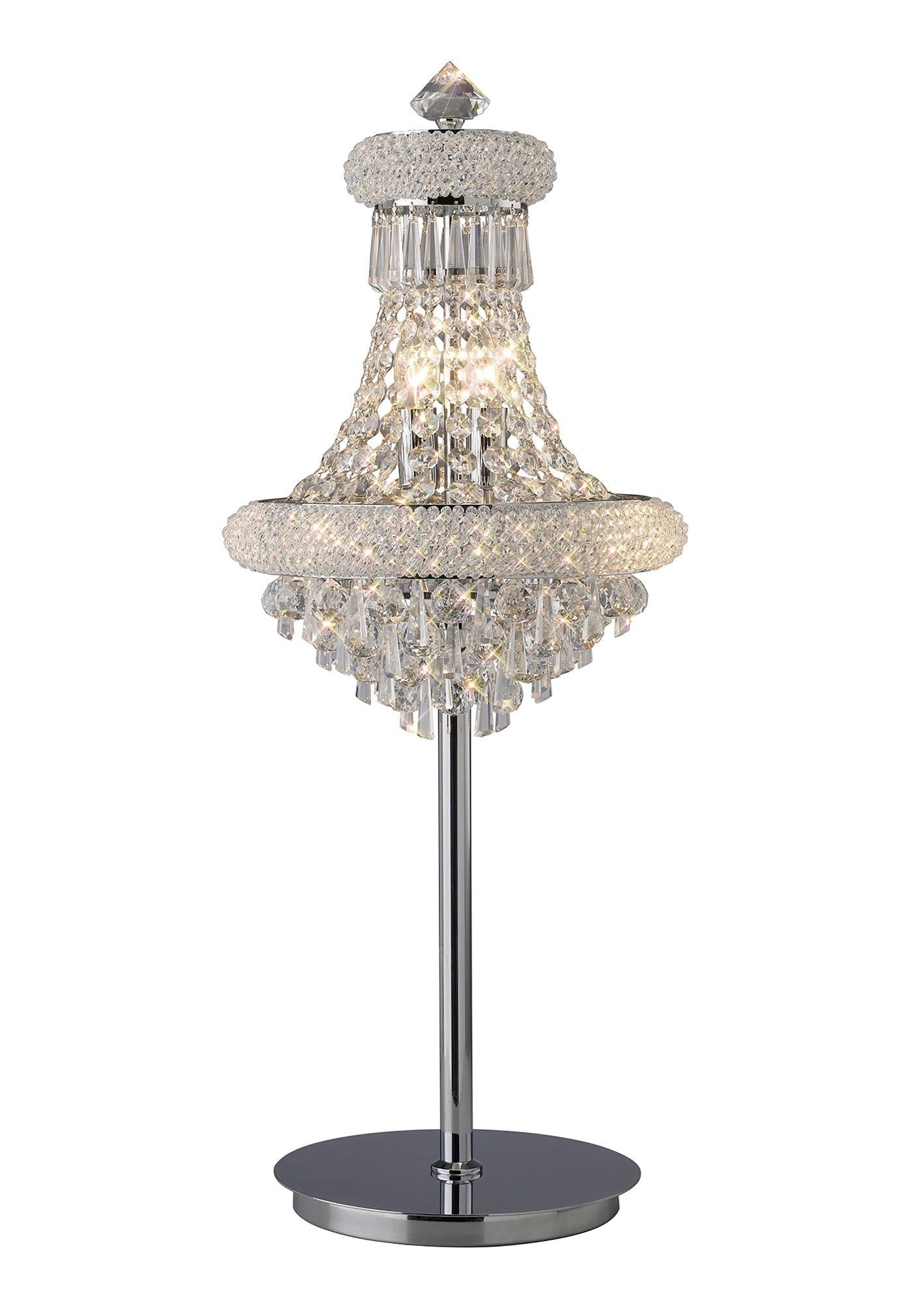 Alexandra Table Lamp 5 Light E14 Gold/Polished Chrome - Cusack Lighting