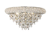 Alexandra Wall Lamp Medium 3 Light E14 Gold/Polished Chrome - Cusack Lighting