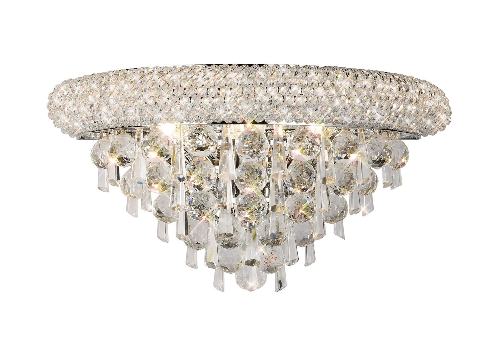 Alexandra Wall Lamp Medium 3 Light E14 Gold/Polished Chrome - Cusack Lighting
