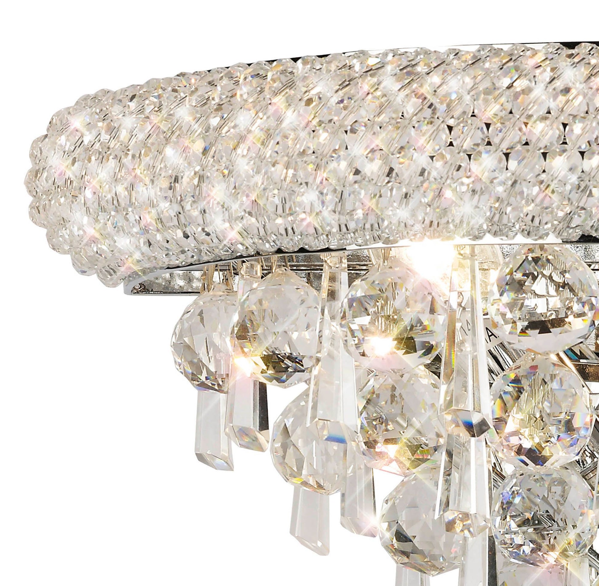 Alexandra Wall Lamp Medium 3 Light E14 Gold/Polished Chrome - Cusack Lighting