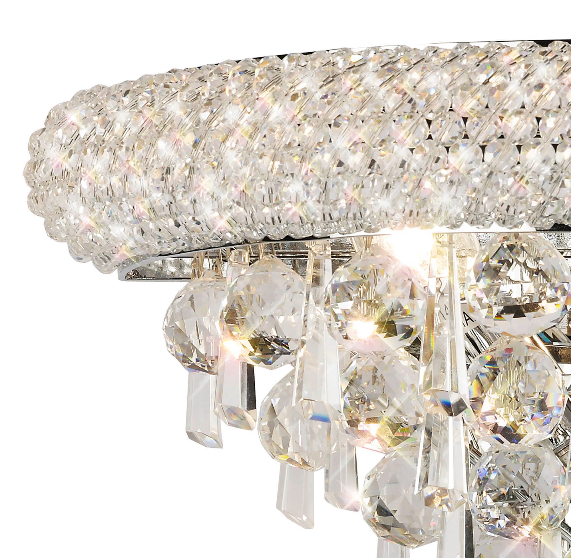 Alexandra Wall Lamp Medium 3 Light E14 Gold/Polished Chrome - Cusack Lighting