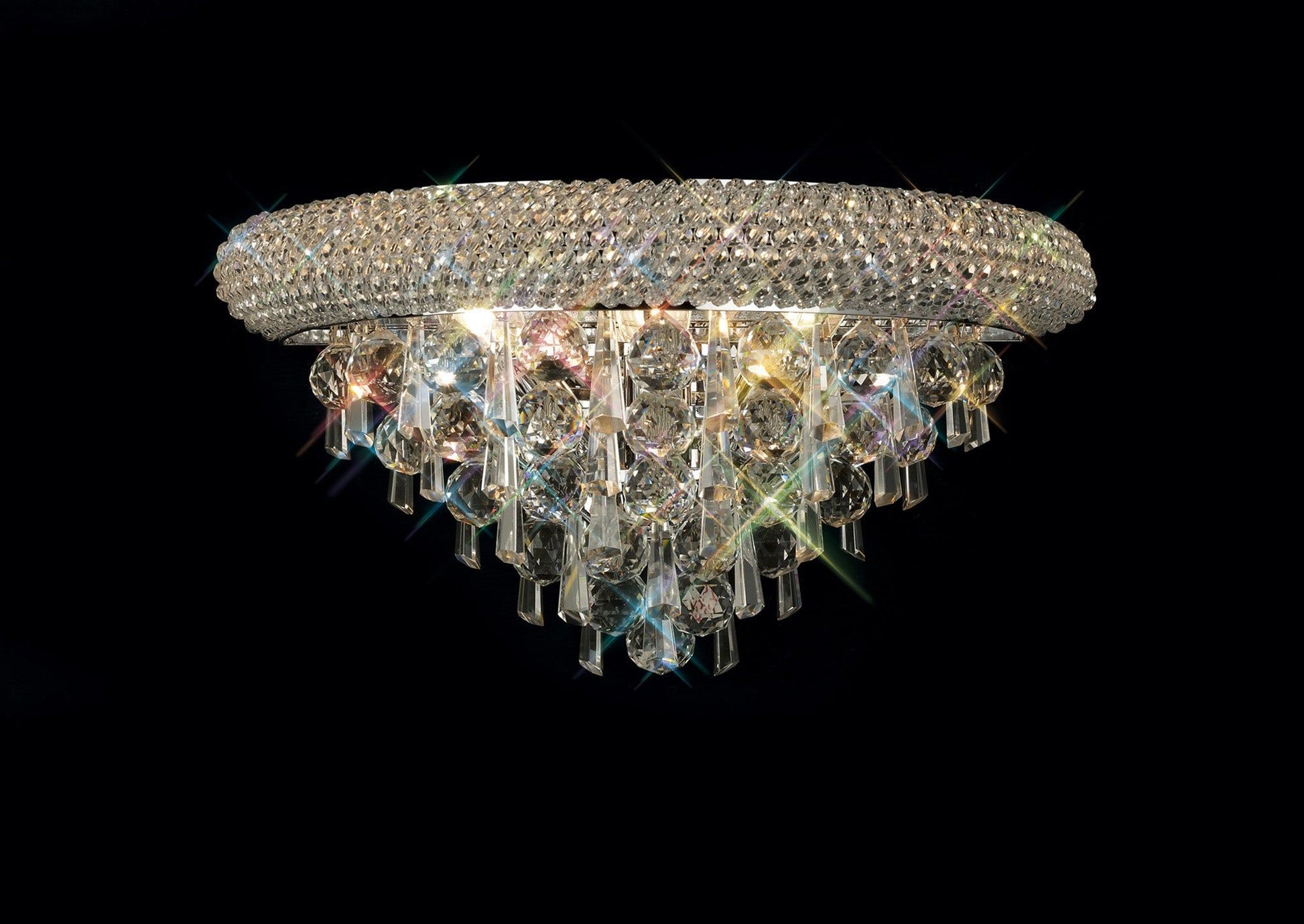 Alexandra Wall Lamp Medium 3 Light E14 Gold/Polished Chrome - Cusack Lighting